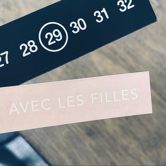 EARNEST SEWN Jeans x Avec les filles high waist kick crop black - Picture 3 of 9